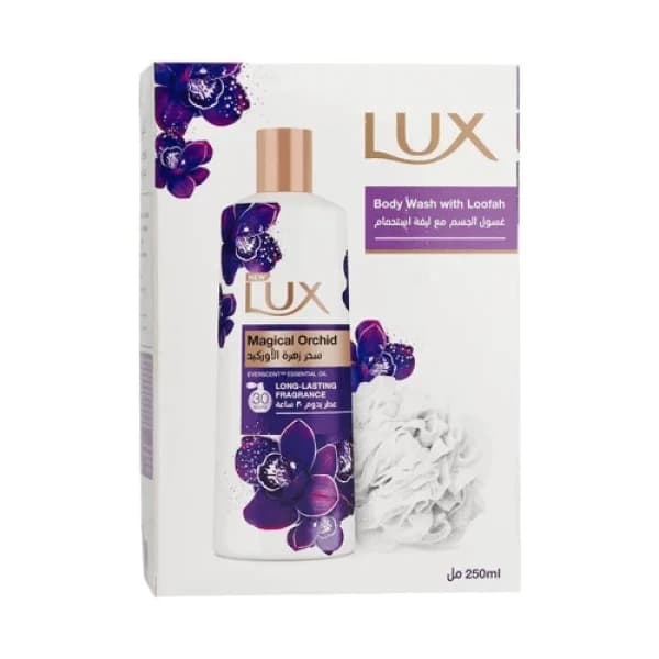 Lux Magical Orchid Fragranced Body Wash with Free Loofah - 250ml