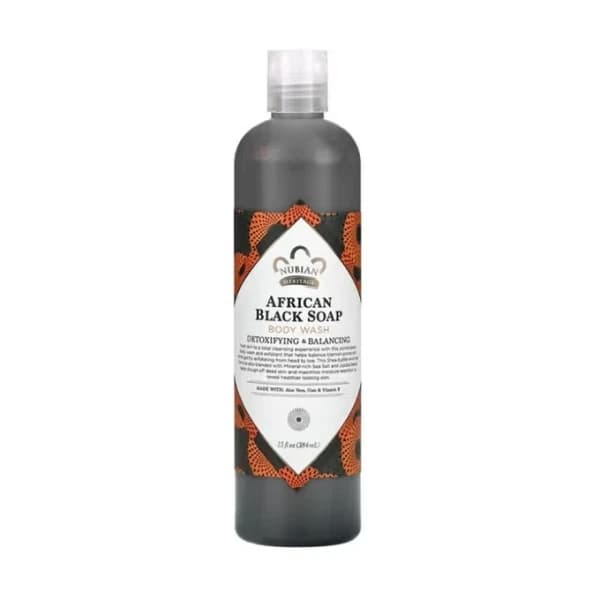 Nubian Heritage African Black Soap Body Wash - 384 ml